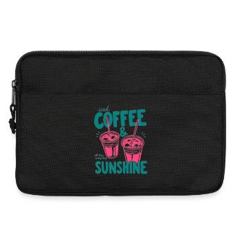 Sunshine Iced Coffee Vibes - Laptop bag 13" - black - Front