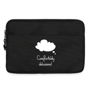 Confortablement délirant, blanc - Sacoche pour ordinateur portable 13 pouces - noir - Devant