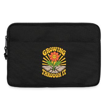 Growing Through It Flower - Laptop bag 13" - black - Front