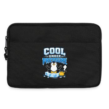 Cool Under Pressure Penguin Meditation - Laptop bag 13" - black - Front