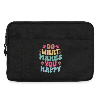 Citations motivantes pour faire ce qui vous rend heureux - Sacoche pour ordinateur portable 13 pouces - noir - Devant