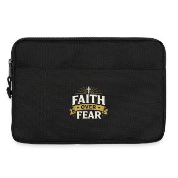 Glaube über Angst Emblem - Laptoptasche 13" - Schwarz - Vorne