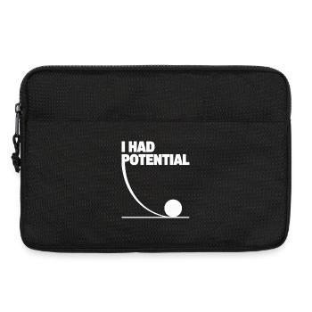 J’avais du potentiel – Typographie Audacieuse Science - Sacoche pour ordinateur portable 13 pouces - noir - Devant