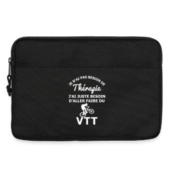 Thérapie VTT - Sacoche pour ordinateur portable 13 pouces - noir - Devant