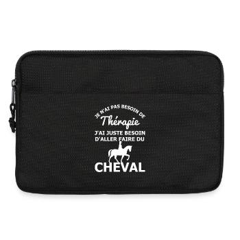 Thérapie Cheval - Sacoche pour ordinateur portable 13 pouces - noir - Devant