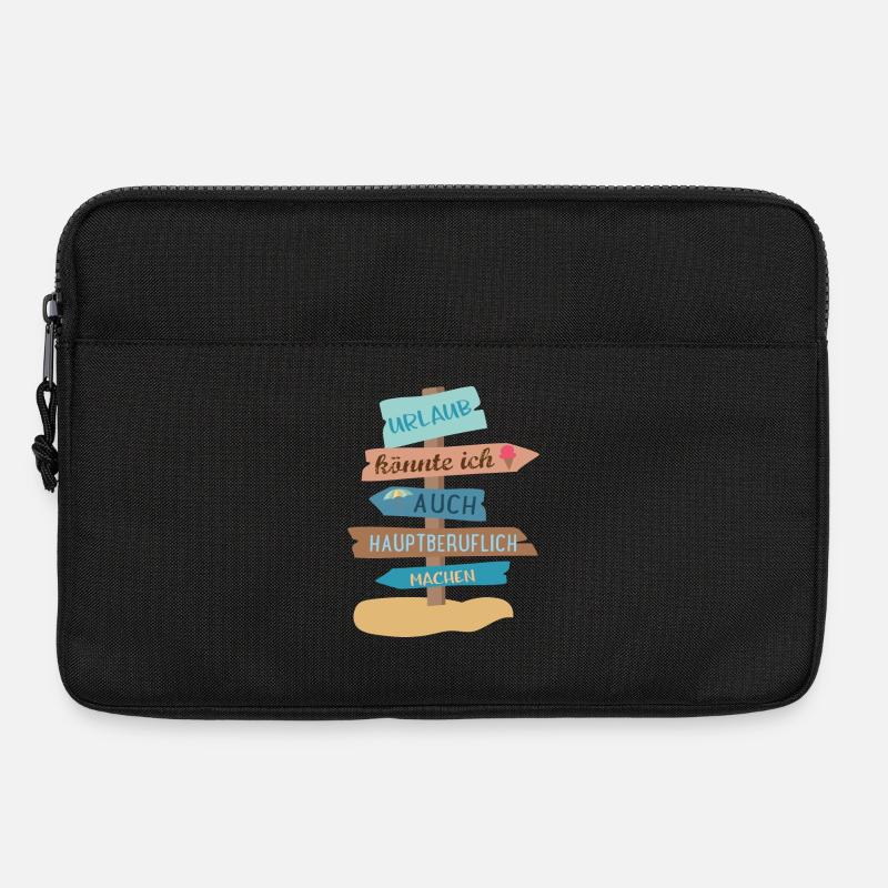 Urlaub - Laptoptasche 13" - Schwarz