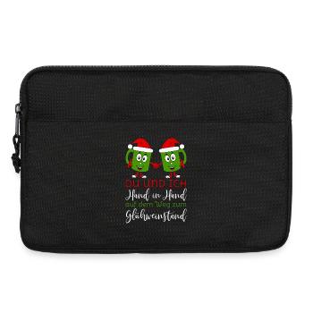 Glühwein - Du und Ich Hand in Hand Glühweinstand - Laptoptasche 13" - Schwarz - Vorne