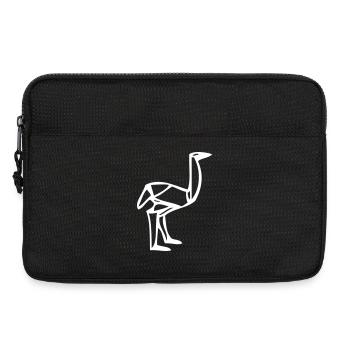 Vogel Strauss - Origami - Laptoptasche 13" - Schwarz - Vorne