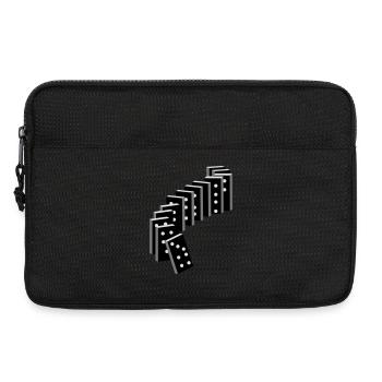 Legespiel mit Domino Spielsteine - Laptoptasche 13" - Schwarz - Vorne