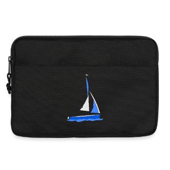 Voilier dans l’eau Bleu - Sacoche pour ordinateur portable 13 pouces - noir - Devant