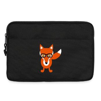 fuchs mit brille - Laptoptasche 13" - Schwarz - Vorne