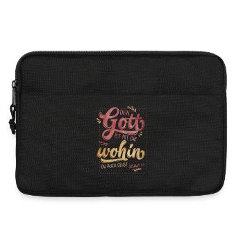 Dein Gott Ist Mit Dir - Laptoptasche 13" - Schwarz - Vorne