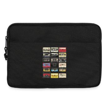 Retro Kassetten - Laptoptasche 13" - Schwarz - Vorne