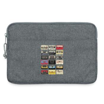Cassettes rétro - Sacoche pour ordinateur portable 13 pouces - gris chiné - Devant