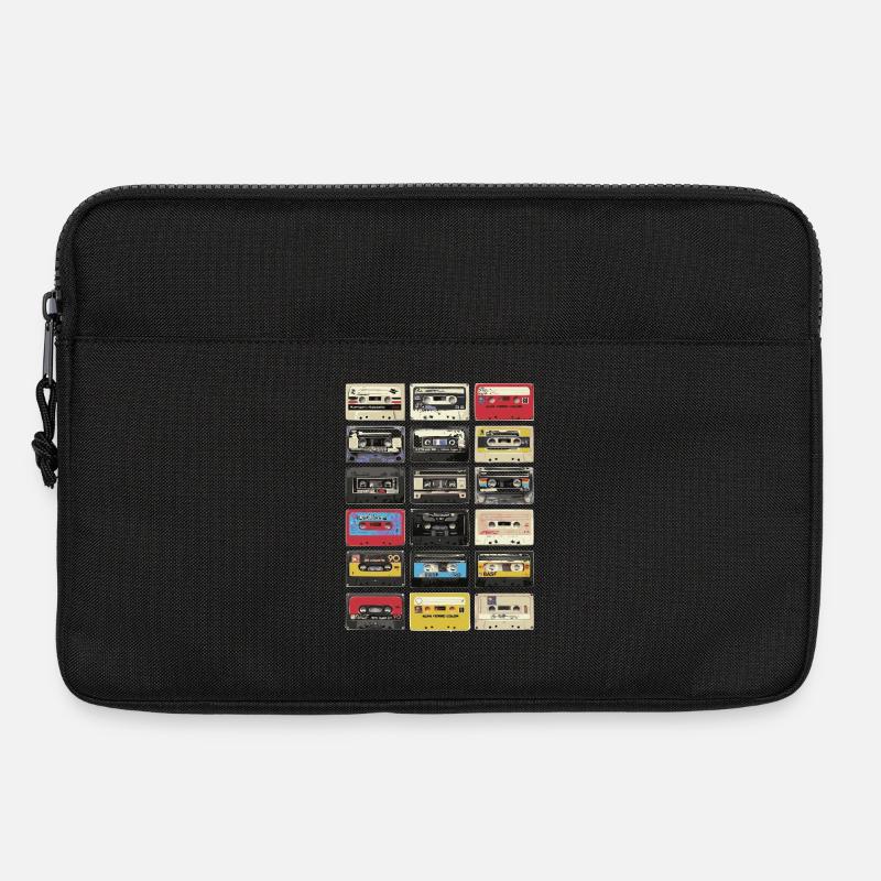 Retro Kassetten - Laptoptasche 13" - Schwarz