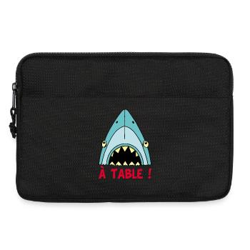 Hungriger Hai! - Laptoptasche 13" - Schwarz - Vorne