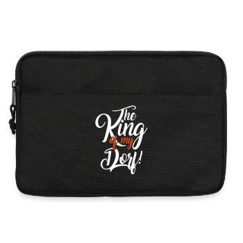 Der König im Dorf lustig Spruch - Laptoptasche 13" - Schwarz - Vorne