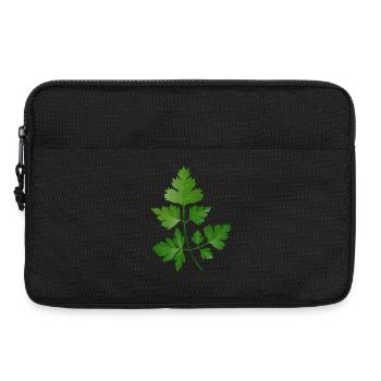 branche de persil dessiné à la main - Sacoche pour ordinateur portable 13 pouces - noir - Devant
