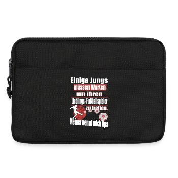 Fußball Opa - Laptoptasche 13" - Schwarz - Vorne