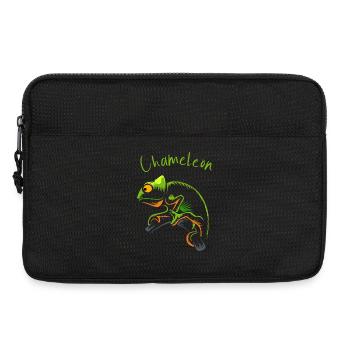 Vivid Chameleon Illustration für Naturfreunde - Laptoptasche 13" - Schwarz - Vorne