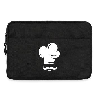 koch cook symbol icon hat Mütze beard Bart Logo - Laptoptasche 13" - Schwarz - Vorne