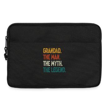 Grand-père L’homme Le mythe La légende T-shirt - Sacoche pour ordinateur portable 13 pouces - noir - Devant