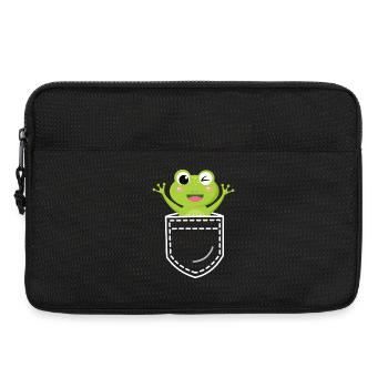 Frog Frogs - Laptop bag 13" - black - Front
