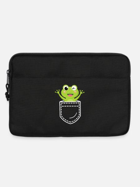 Frosch Frösche - Laptoptasche 13" - Schwarz