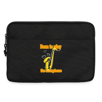 Musique de saxophone - Sacoche pour ordinateur portable 13 pouces - noir - Devant