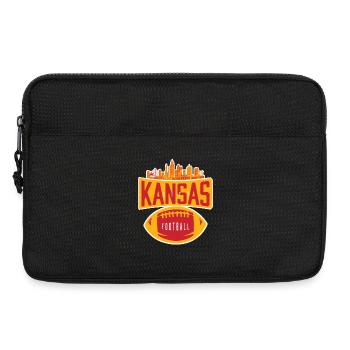 Kansas Football Skyline Emblem - Laptop bag 13" - black - Front