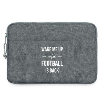 Wake Me Up When Football Is Back - Laptop bag 13" - heather grey - Front