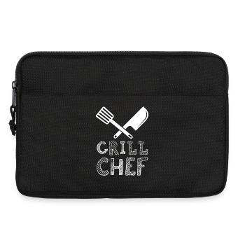 Grillcheff Grillen Symbol Kochen Essen Messer - Laptoptasche 13" - Schwarz - Vorne