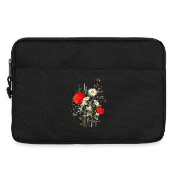 belle prairie d’été fleurie avec des coquelicots - Sacoche pour ordinateur portable 13 pouces - noir - Devant