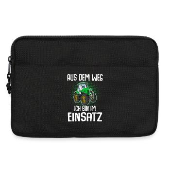 Traktor Kinder Aus Dem Weg - Laptoptasche 13" - Schwarz - Vorne