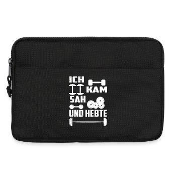 Ich kam sah und Hebte - Laptoptasche 13" - Schwarz - Vorne