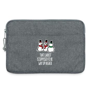 Effronté Noël Ugly Noël Bonhomme de neige Blague - Sacoche pour ordinateur portable 13 pouces - gris chiné - Devant