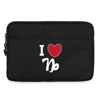 Steinbock Herz Statement Astrologie Aberglaube - Laptoptasche 13" - Schwarz - Vorne
