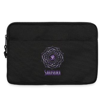Mandala Om Sahasrara Purple Design - Laptop bag 13" - black - Front