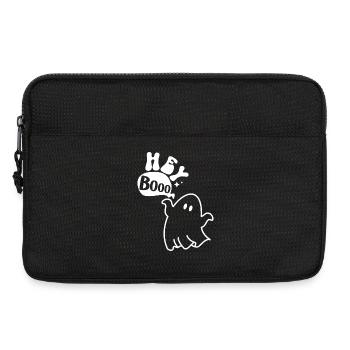 Halloween ghost knows Hey Booo - Laptop bag 13" - black - Front