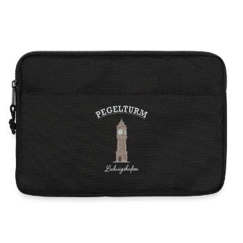 Pegelturm Ludwigshafen am Rhein, Wahrzeichen - Laptoptasche 13" - Schwarz - Vorne