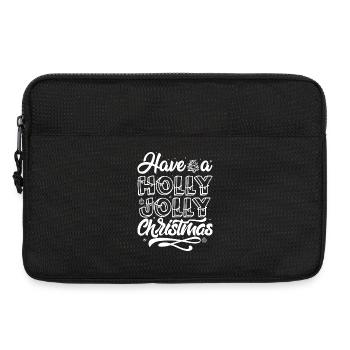 Holly Jolly Weihnachten Handbeschriftung - Laptoptasche 13" - Schwarz - Vorne