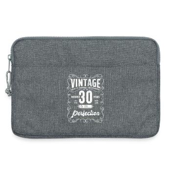 Vintage 30th Anniversary Typography - Laptop bag 13" - heather grey - Front