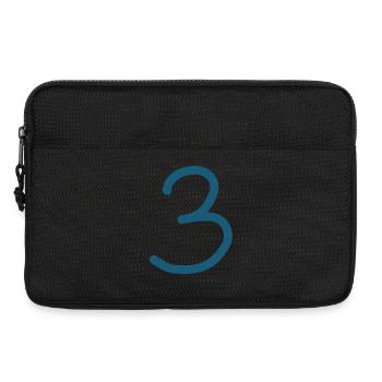3 Nummer drei Zahl Geburtstag - Laptoptasche 13" - Schwarz - Vorne