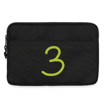 3 Nummer drei Zahl grün Geburtstag - Laptoptasche 13" - Schwarz - Vorne