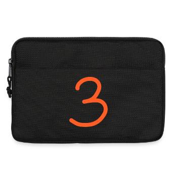 3 Nummer drei Zahl Geburtstag - Laptoptasche 13" - Schwarz - Vorne