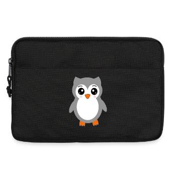gray owl - Laptop bag 13" - black - Front