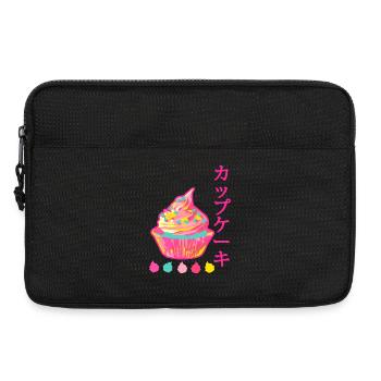 Kawaii Neon Rainbow Japan Cupcake - Laptoptasche 13" - Schwarz - Vorne