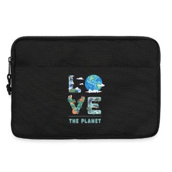 Liebe den Planeten - Laptoptasche 13" - Schwarz - Vorne