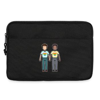 Lgbt Gleichgeschlechtliche Ehe Herz Sexualität - Laptoptasche 13" - Schwarz - Vorne