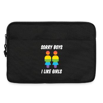 Sorry Boys I Like Girls - Laptop bag 13" - black - Front